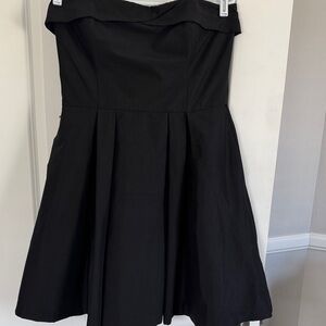 White House Black Market Strapless Black Dress